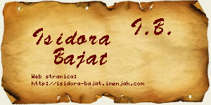 Isidora Bajat vizit kartica